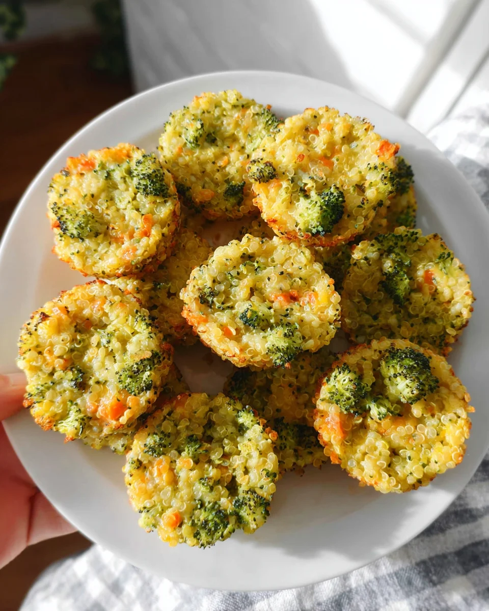 Cheesy Broccoli Quinoa Bites 16 Cheesy
