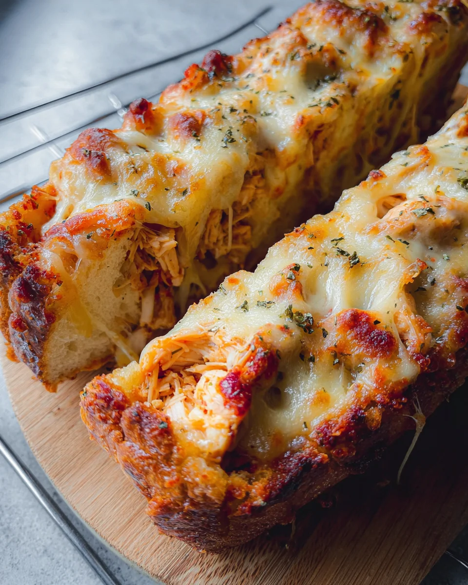 Cheesy Chicken Garlic Bread Sandwich