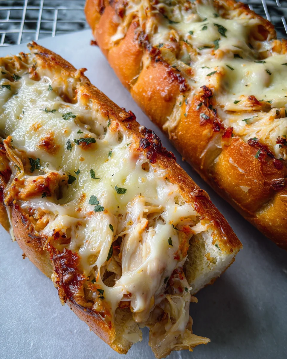 Cheesy Chicken Garlic Bread Sandwich 17 Cheesy