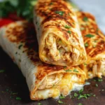 Cheesy Garlic Chicken Wraps
