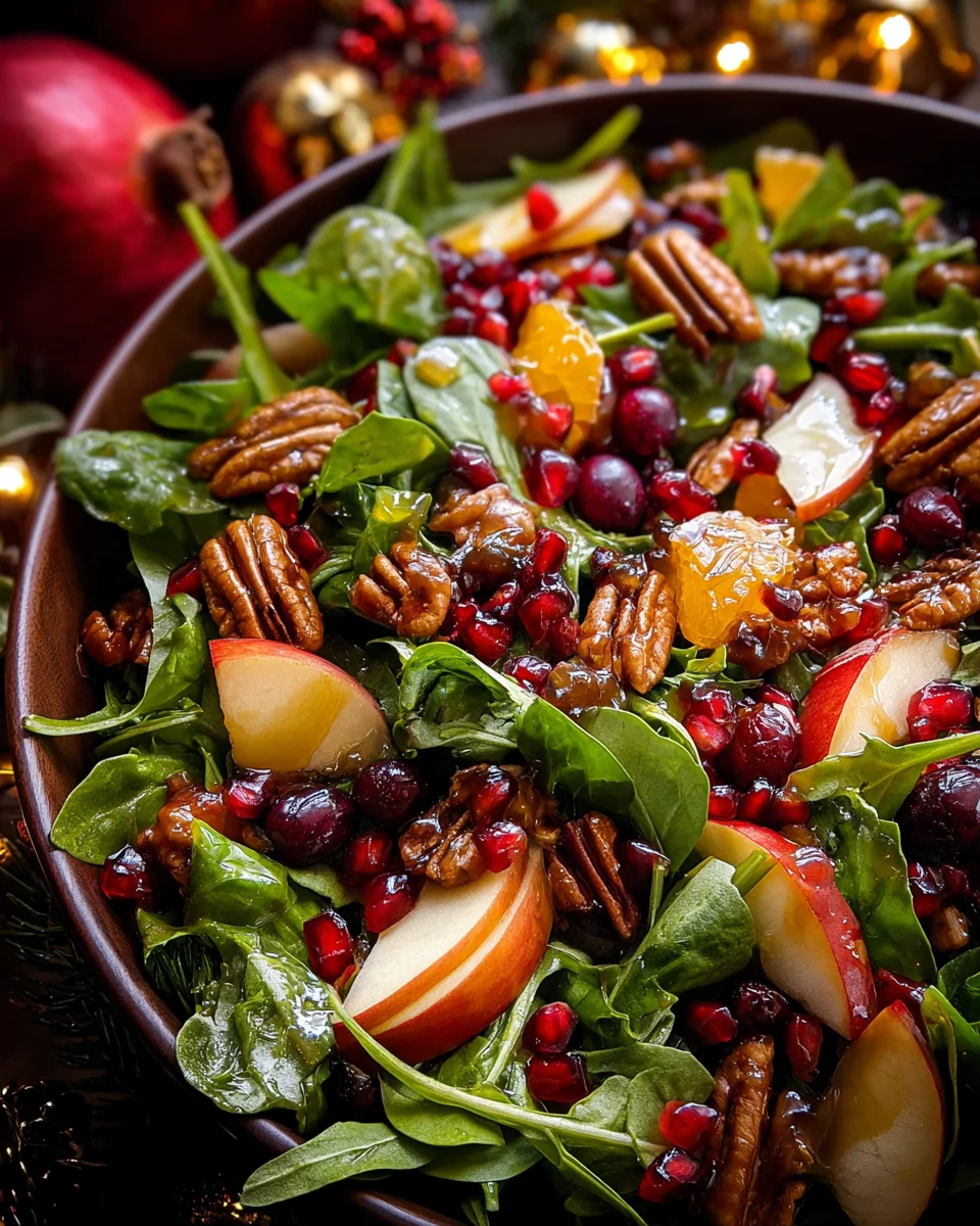 Christmas Salad with Honey Mustard Dressing