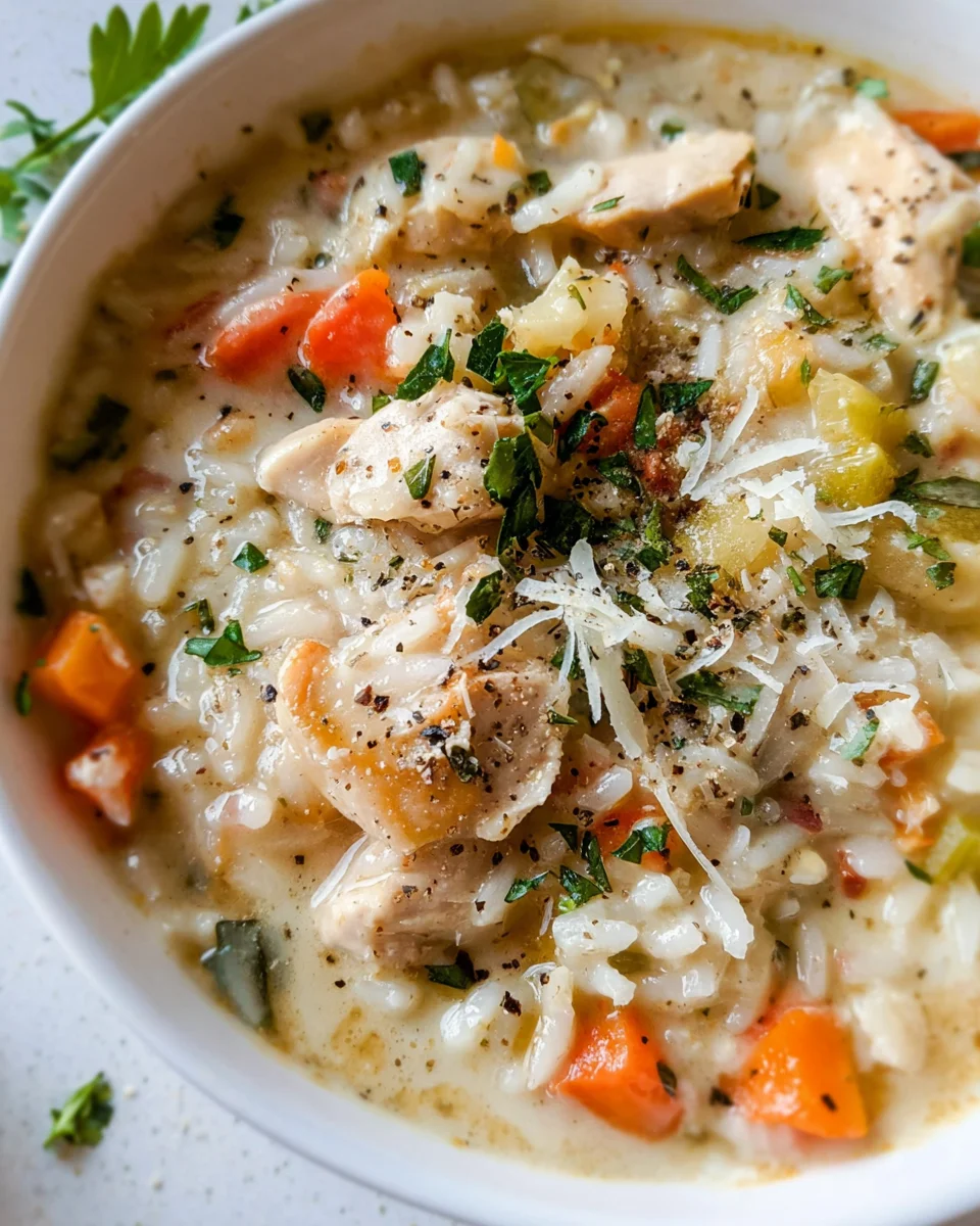 Creamy Chicken and Rice Soup 32 Creamy