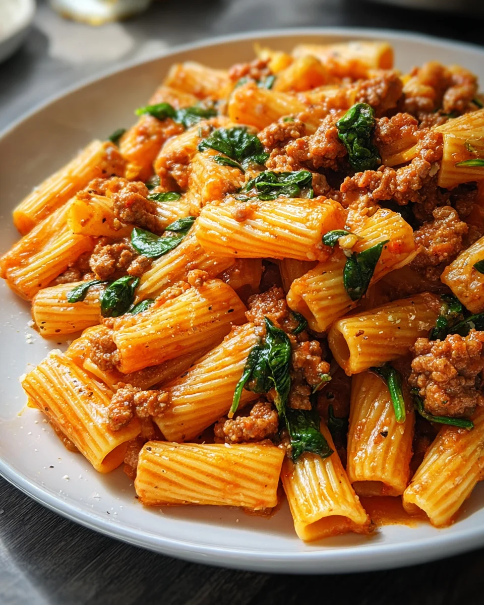 Creamy Sausage Rigatoni