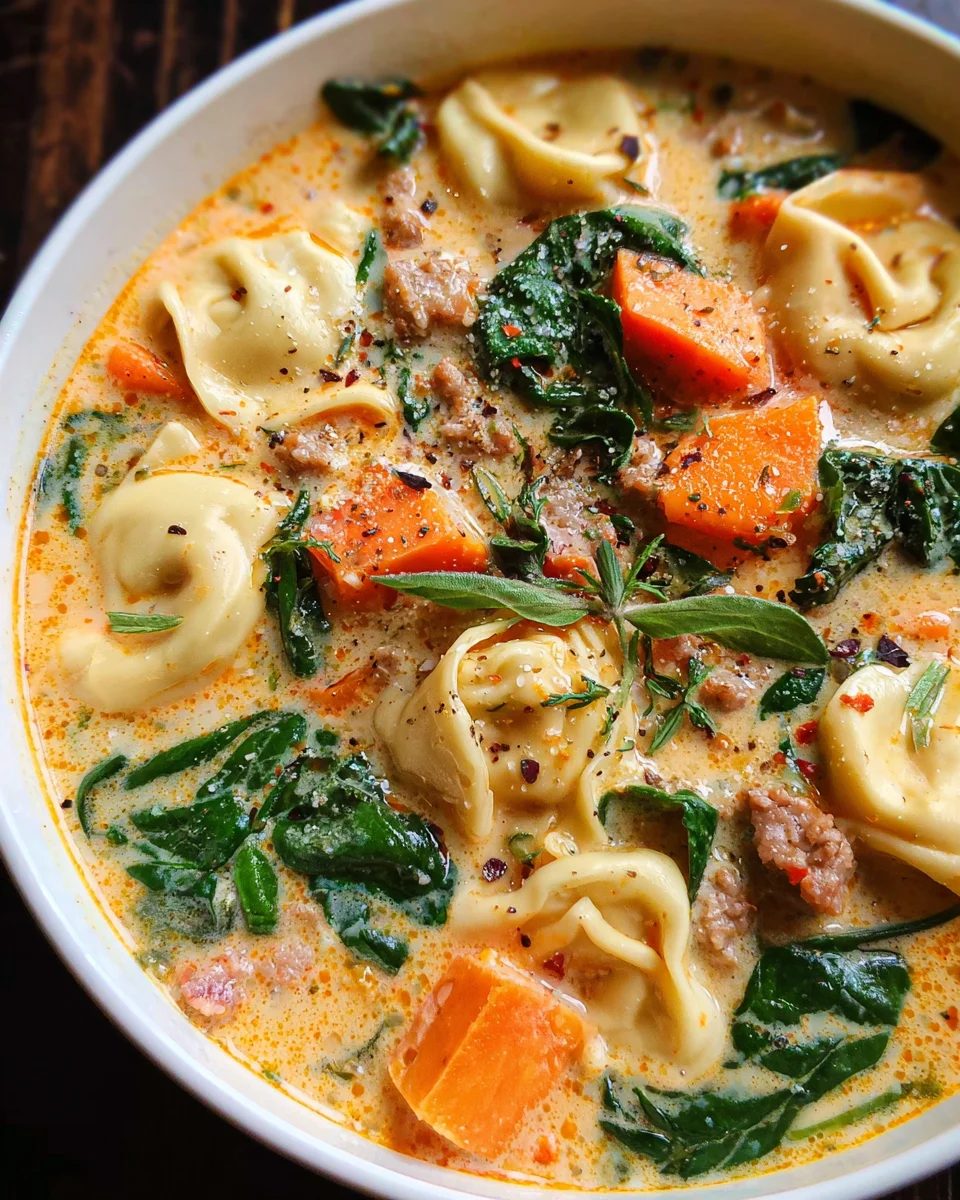 Creamy Sausage Tortellini Soup 22 Creamy