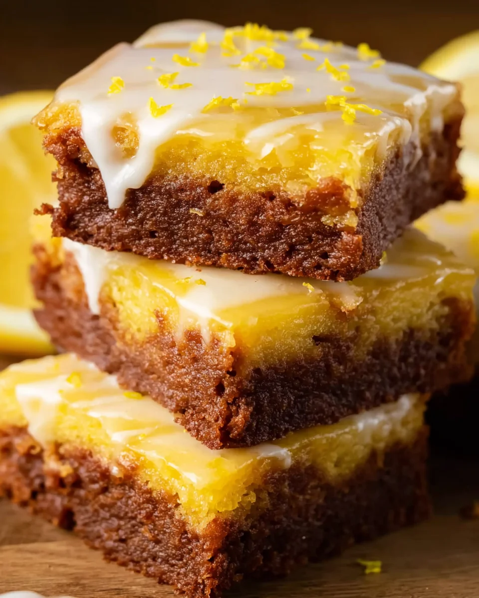 Easy Lemon Brownies Recipe