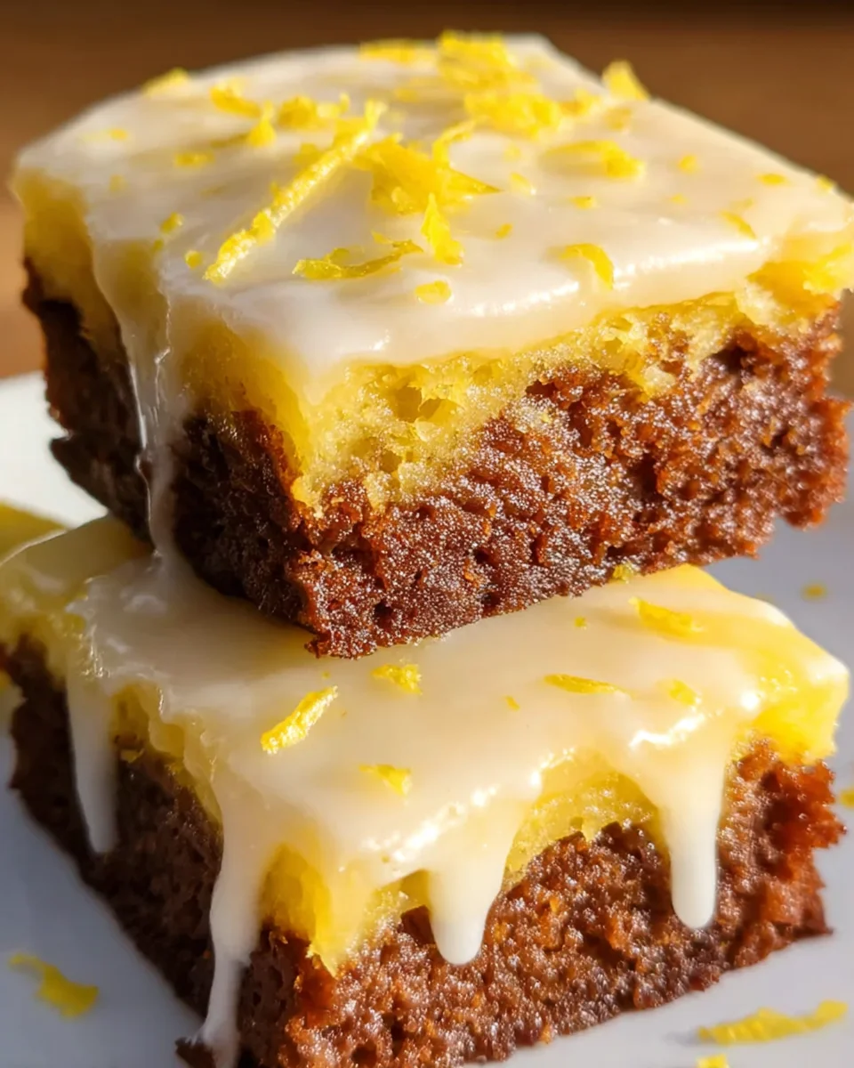 Easy Lemon Brownies Recipe 24 Easy