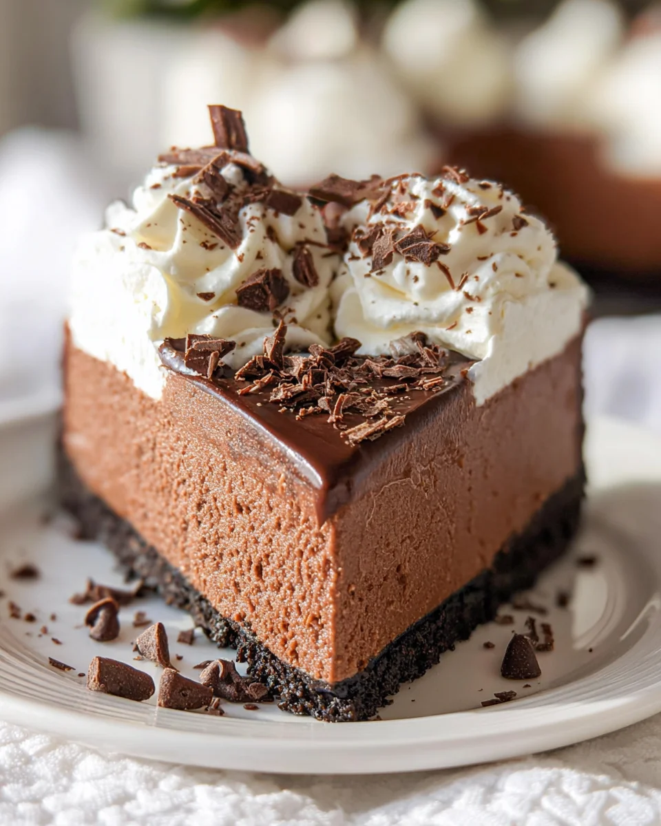 Easy No Bake Chocolate Cheesecake