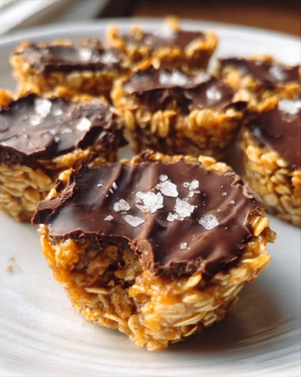 Easy No Bake Peanut Butter Oat Cups