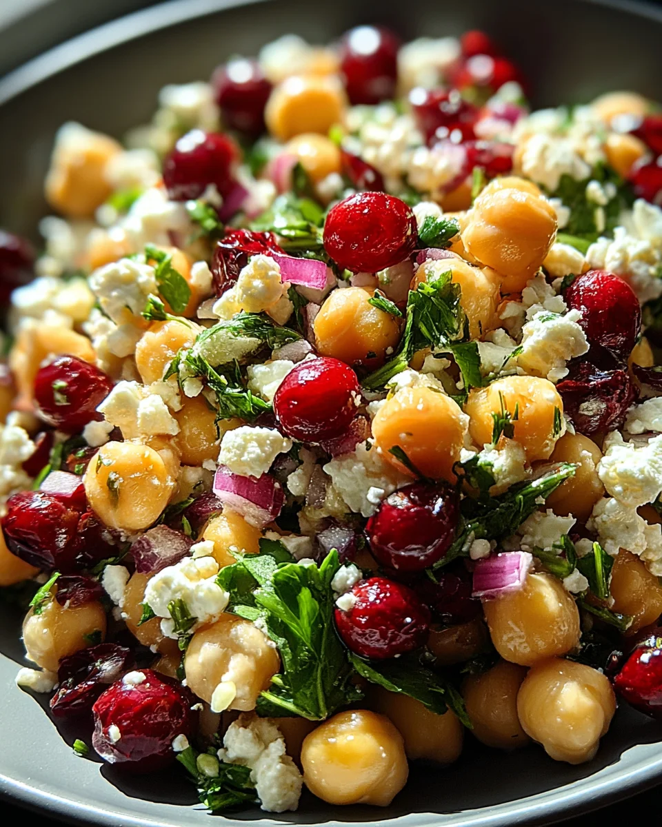 Feta & Cranberry Chickpeas with Lemon Vinaigrette 21 Feta