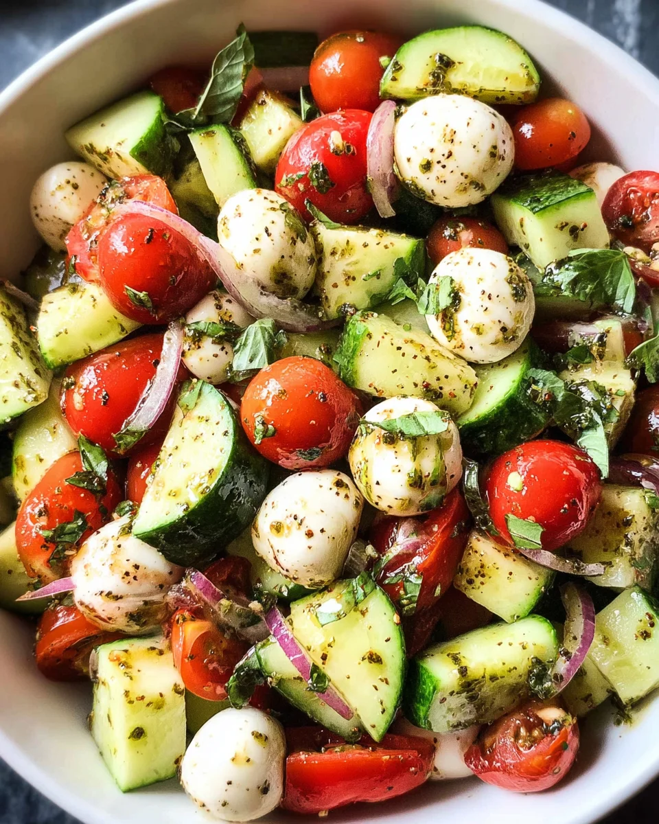Fresh Cucumber Caprese Salad 20 Fresh