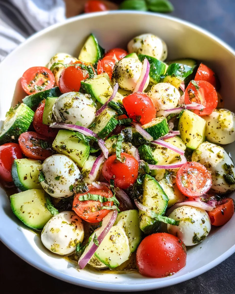 Fresh Cucumber Caprese Salad 21 Fresh