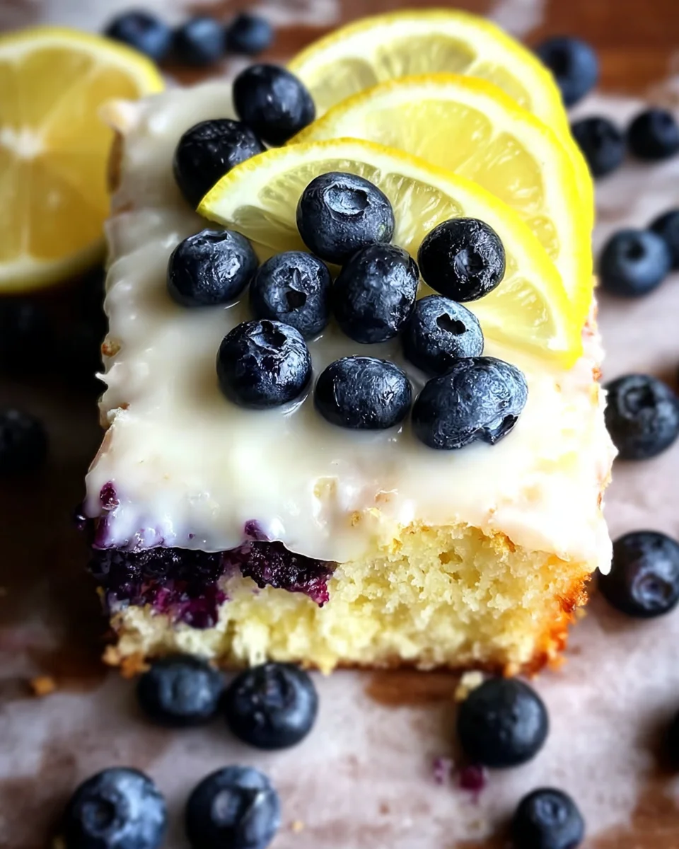 Lemon Blueberry Sheet Cake