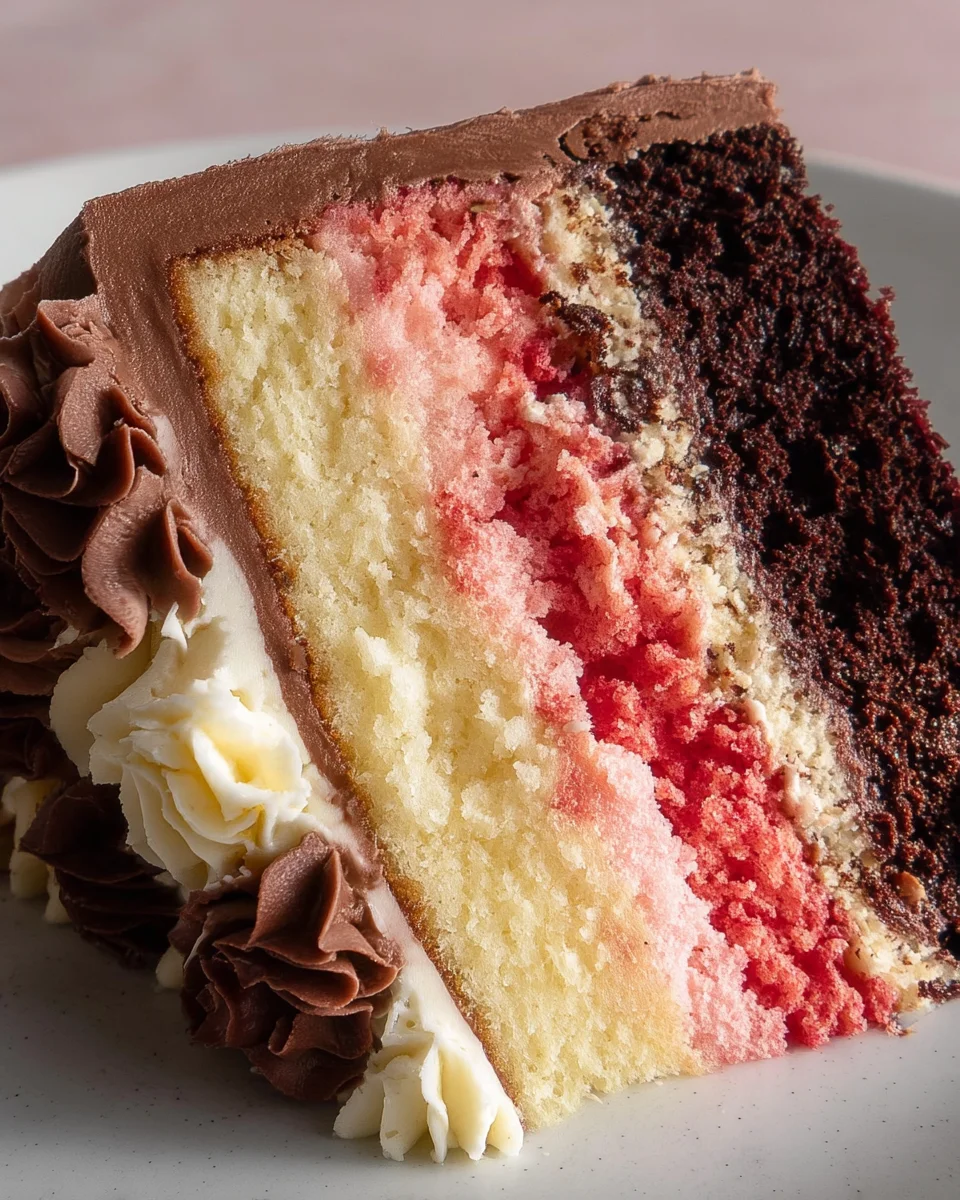 Neapolitan Layer Cake 55 Neapolitan