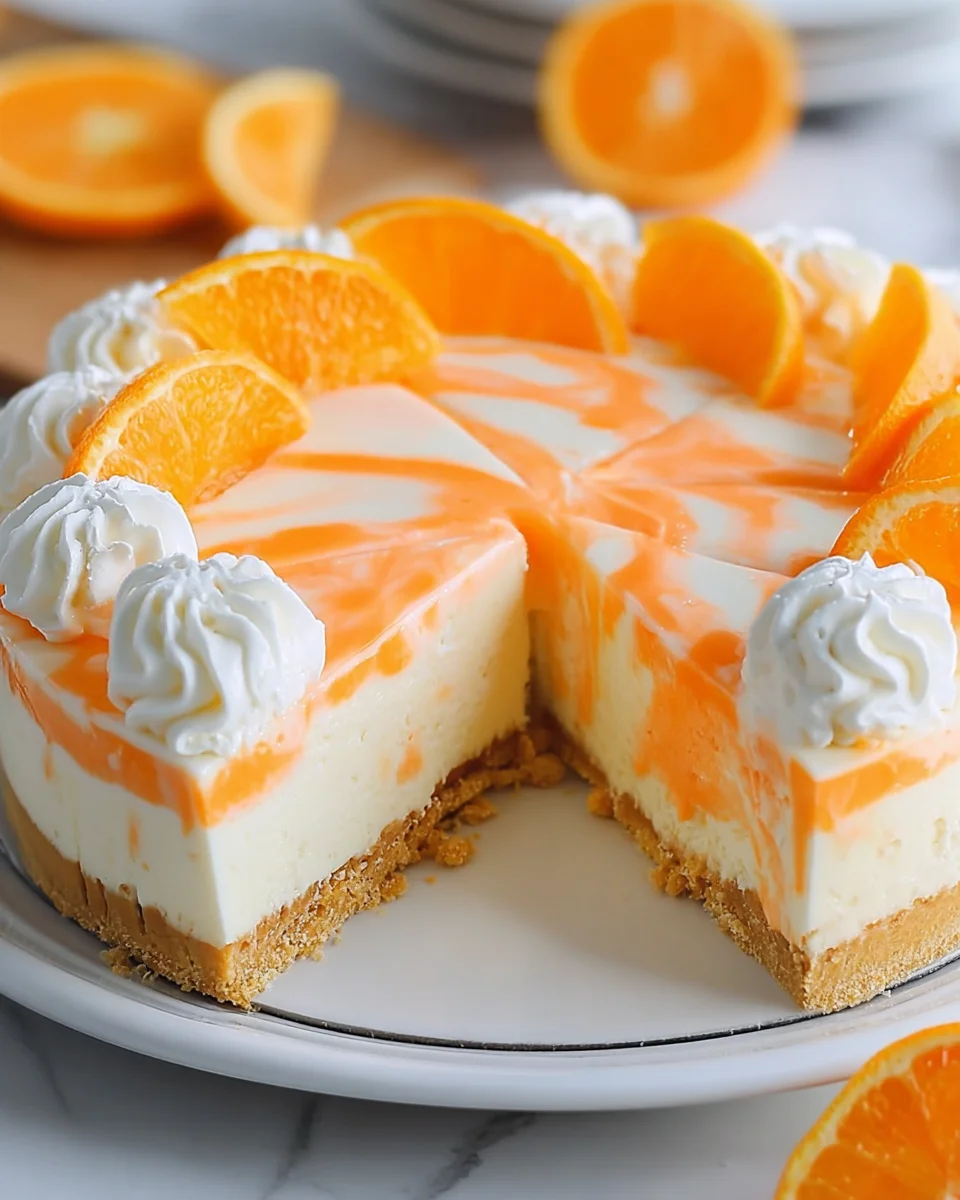 No-Bake Orange Creamsicle Cheesecake