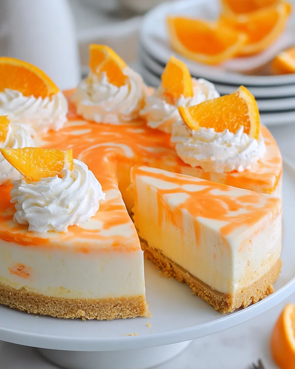 No-Bake Orange Creamsicle Cheesecake 21 No-Bake