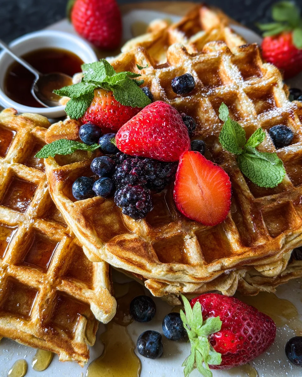 Oatmeal Cottage Cheese Waffles