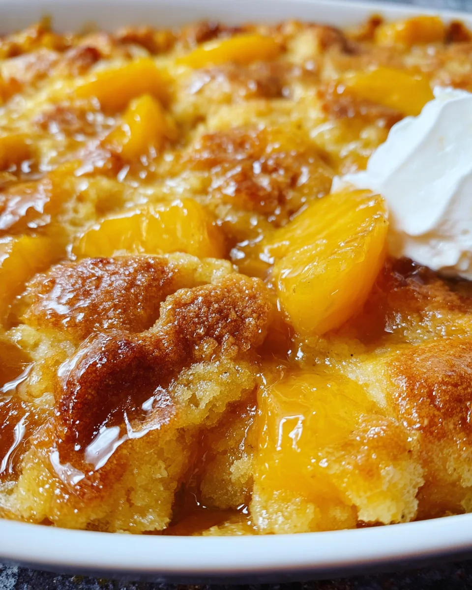 Peach Cobbler with Cake Mix