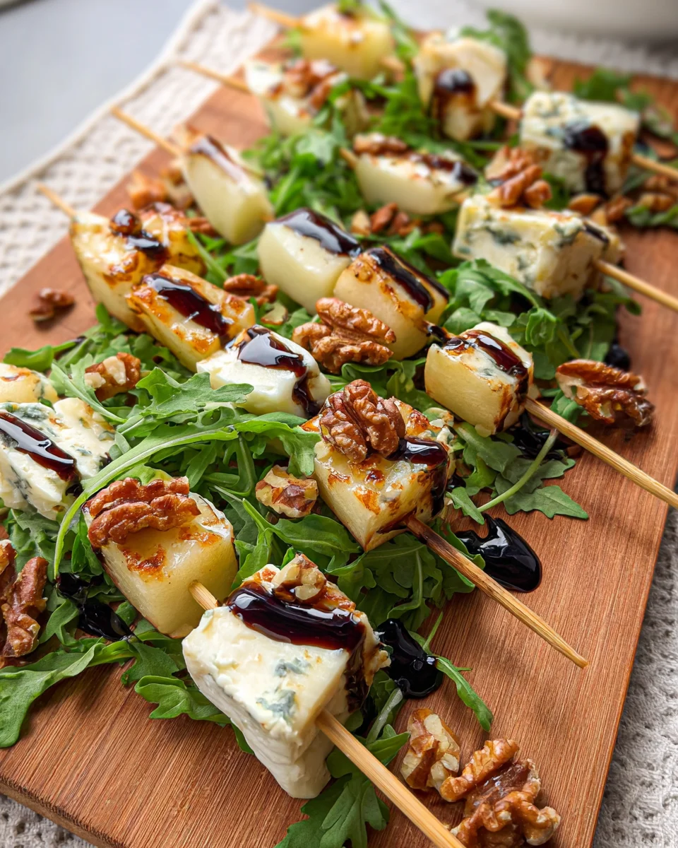 Pear & Brie Cheese Salad Skewers 15 Pear