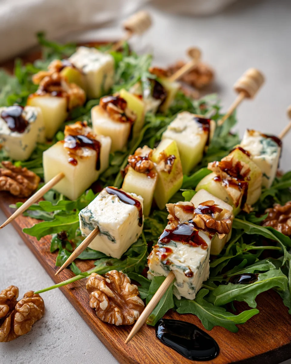 Pear & Brie Cheese Salad Skewers 16 Pear