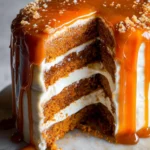 Pumpkin Cake with Cream Cheese Frosting and Salted Caramel Drizzle 36 Pumpkin Cake with Cream Cheese Frosting and Salted Caramel Drizzle