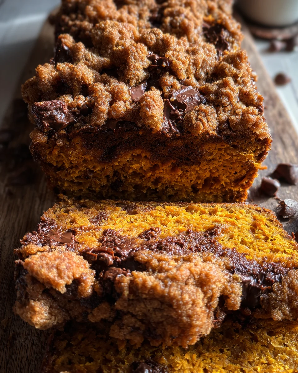 Pumpkin Chocolate Chip Streusel Bread