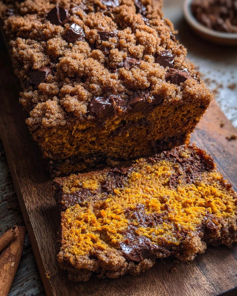 Pumpkin Chocolate Chip Streusel Bread 17 Pumpkin