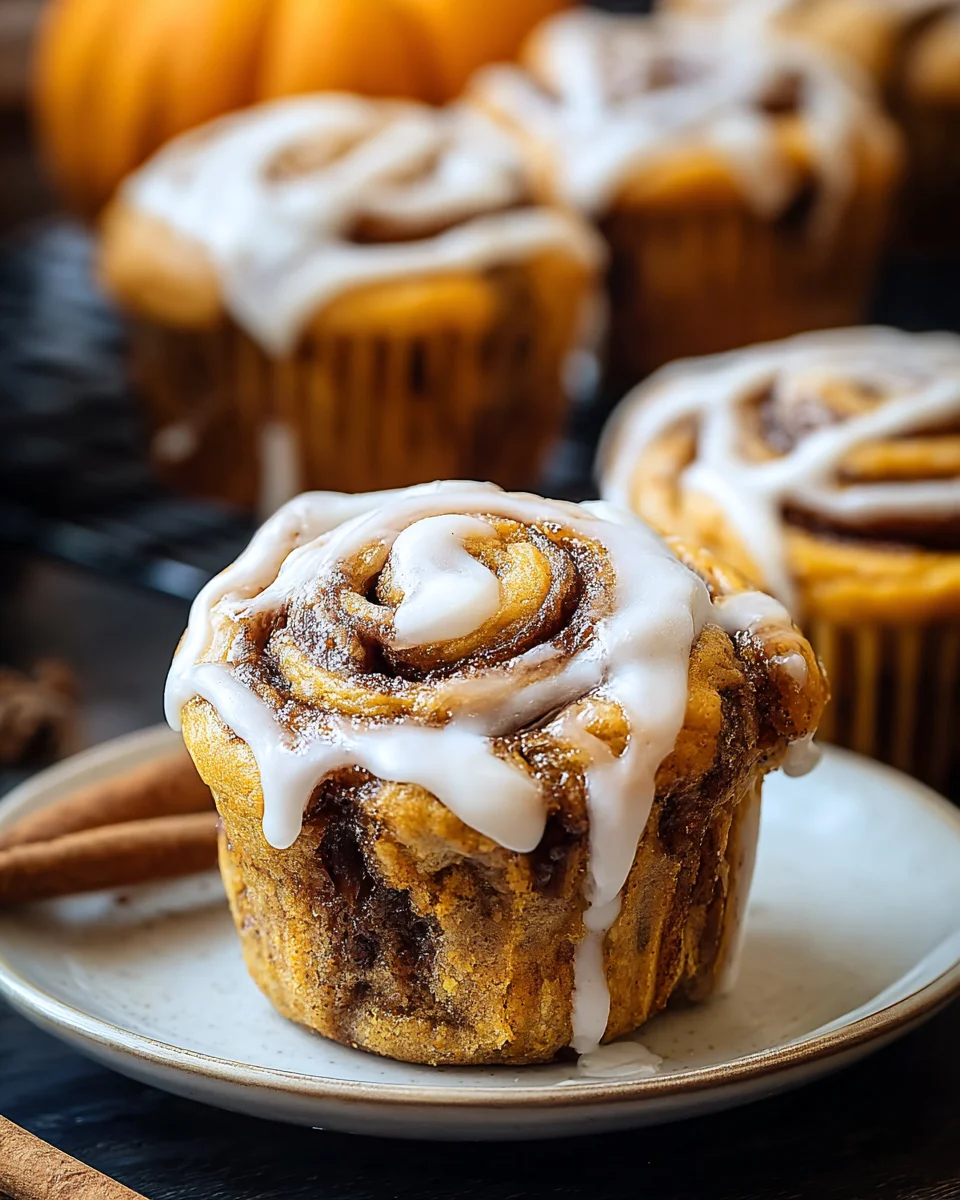 Pumpkin Cinnamon Roll Muffins 22 Pumpkin