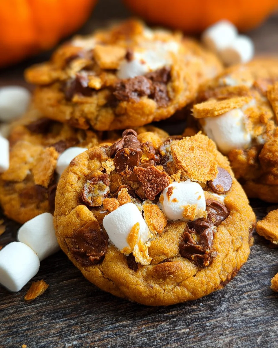 Pumpkin S'mores Cookies