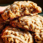 Seriously Thick & Chewy Chai Oatmeal Cookies with Maple Glaze