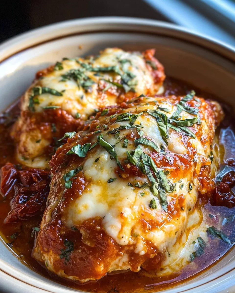 Slow Cooker Cheesy Mozzarella Chicken 18 Slow