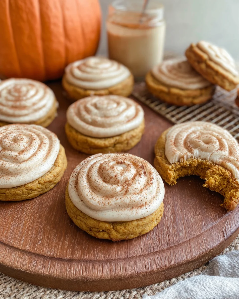 Soft Pumpkin Cookies with Cinnamon Frosting 29 Soft