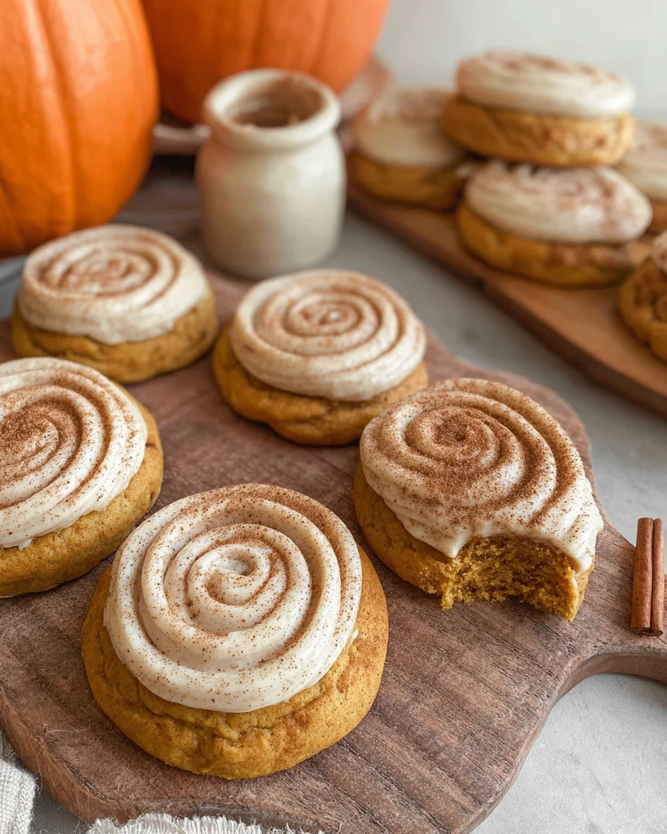 Soft Pumpkin Cookies with Cinnamon Frosting 30 Soft