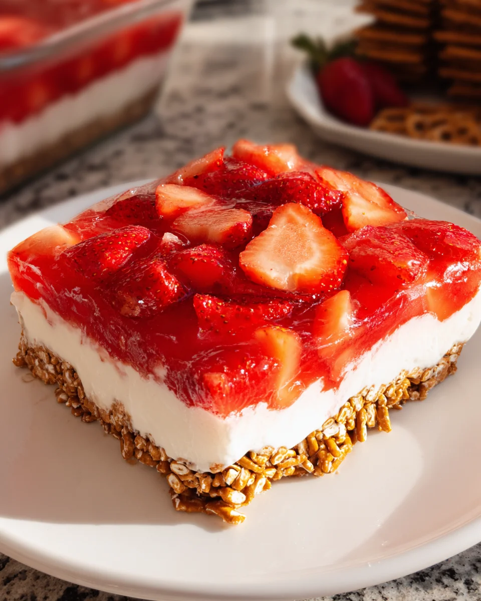 Strawberry Pretzel Jello Salad
