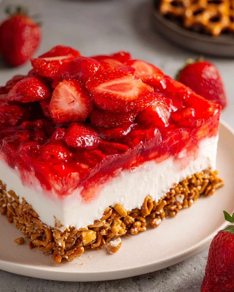 Strawberry Pretzel Jello Salad 24 Strawberry