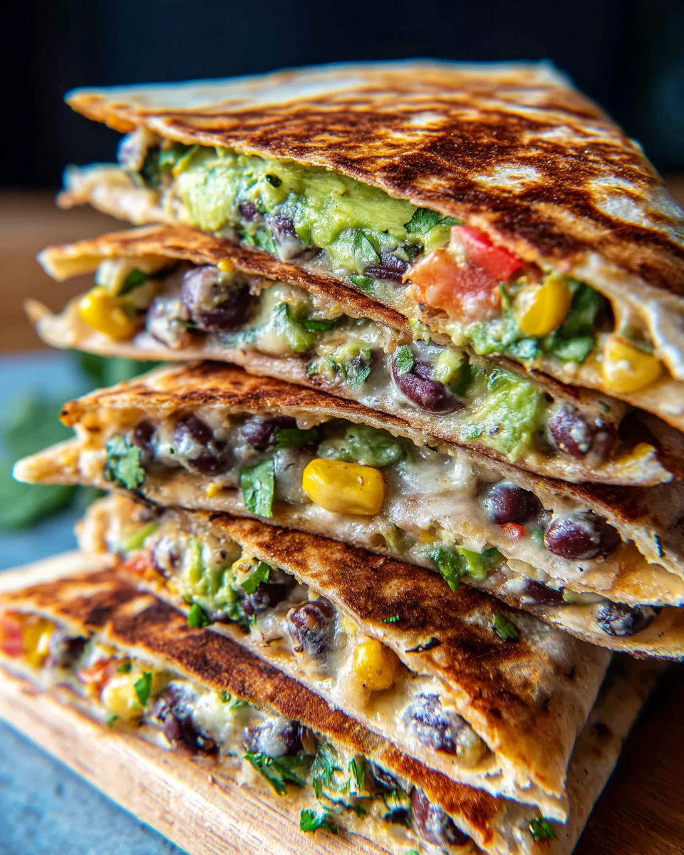 Vegan Quesadillas with Black Beans and Avocado 18 Vegan