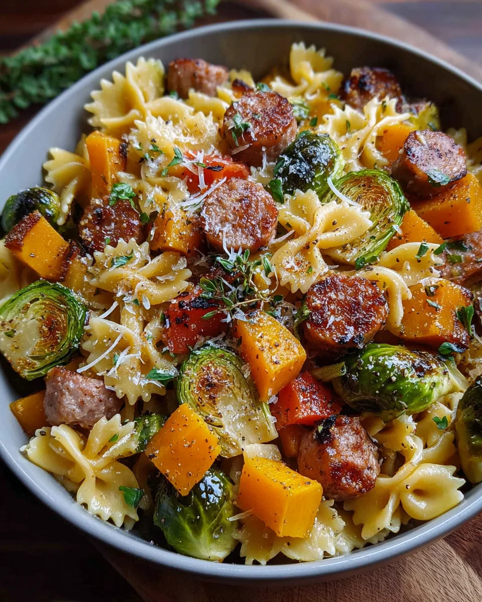 Autumn Sausage Pasta Squash