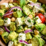 Chickpea Feta Avocado Salad