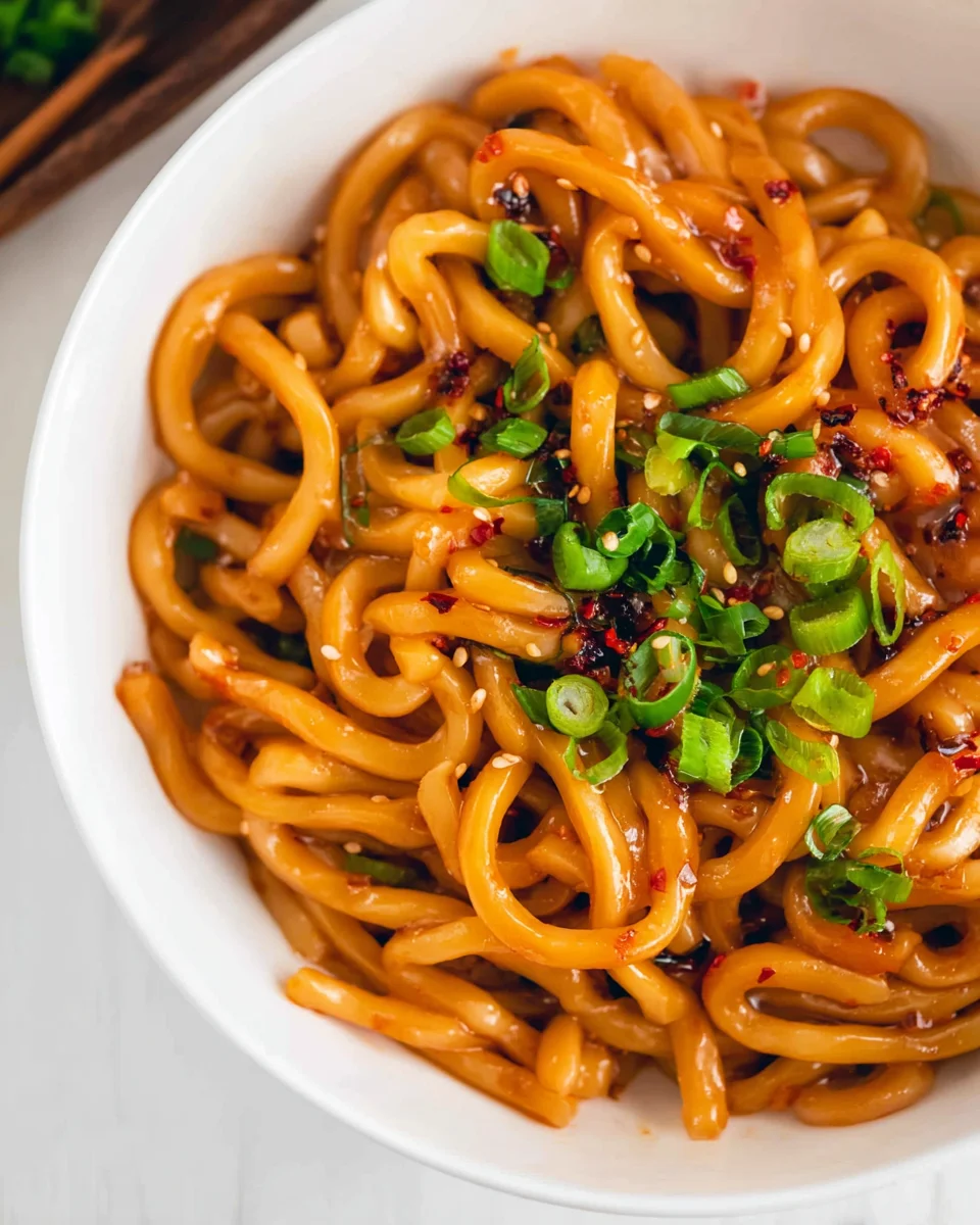Chili Garlic Udon Noodles