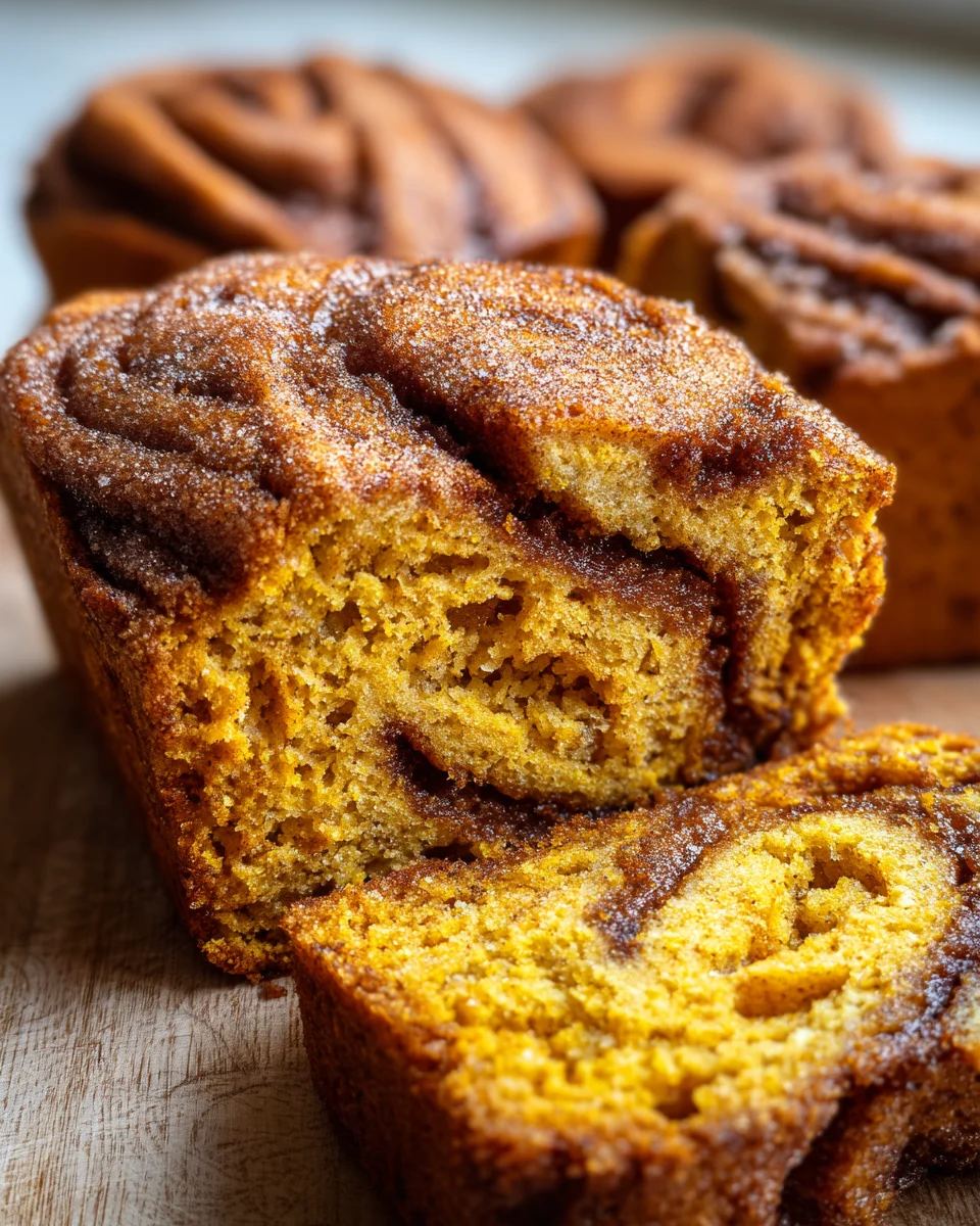 Cinnamon Swirl Pumpkin Bread Mini Loaves