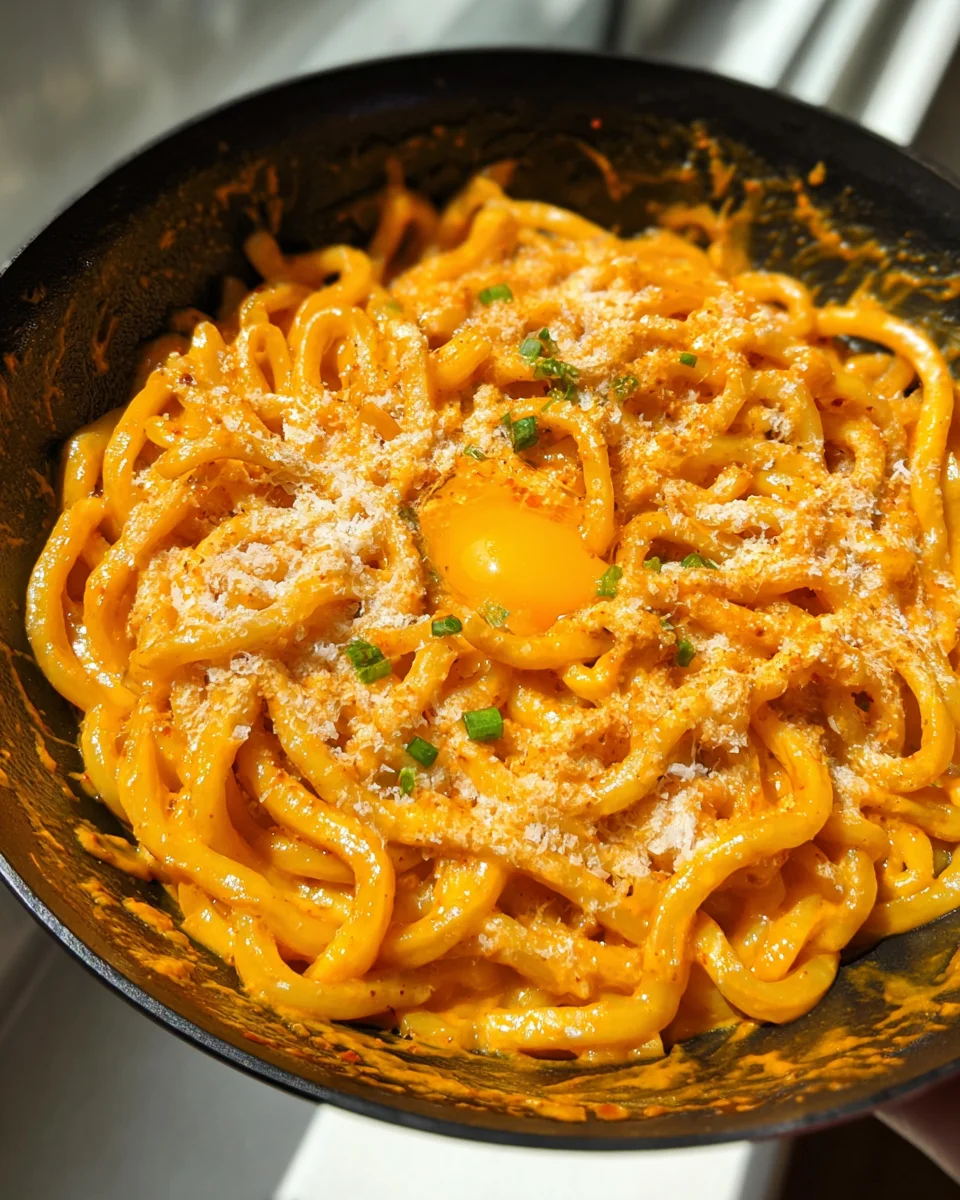Creamy Gochujang Udon Noodles