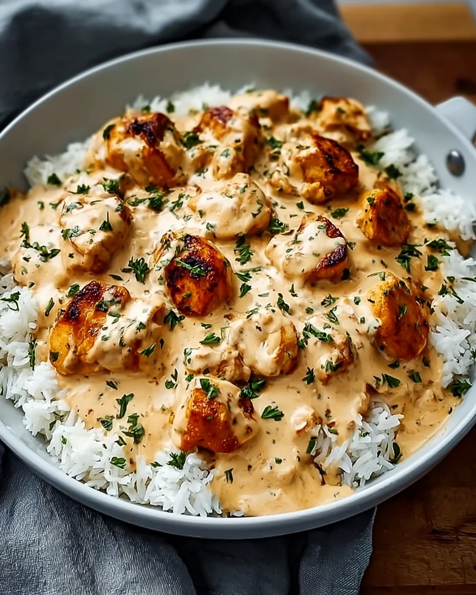 Creamy Smothered Chicken and Rice