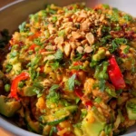 Crispy Rice Salad with Peanut-Chili Dressing