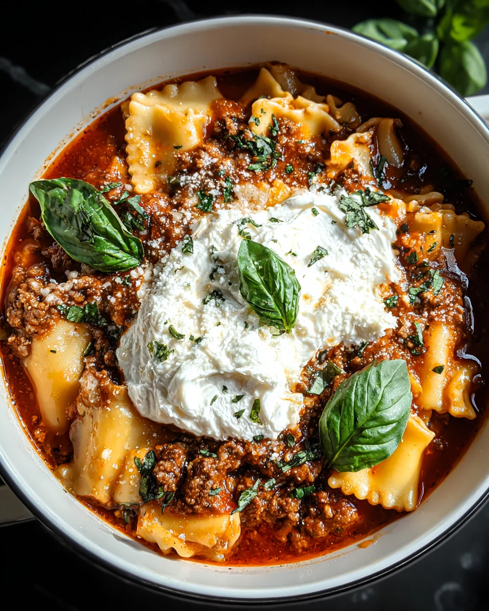 Crockpot Lasagna Soup