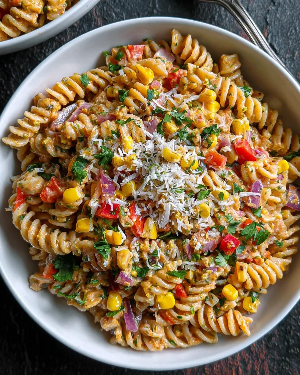 Esquites-Inspired Pasta Salad (Mexican Street Corn-Inspired)