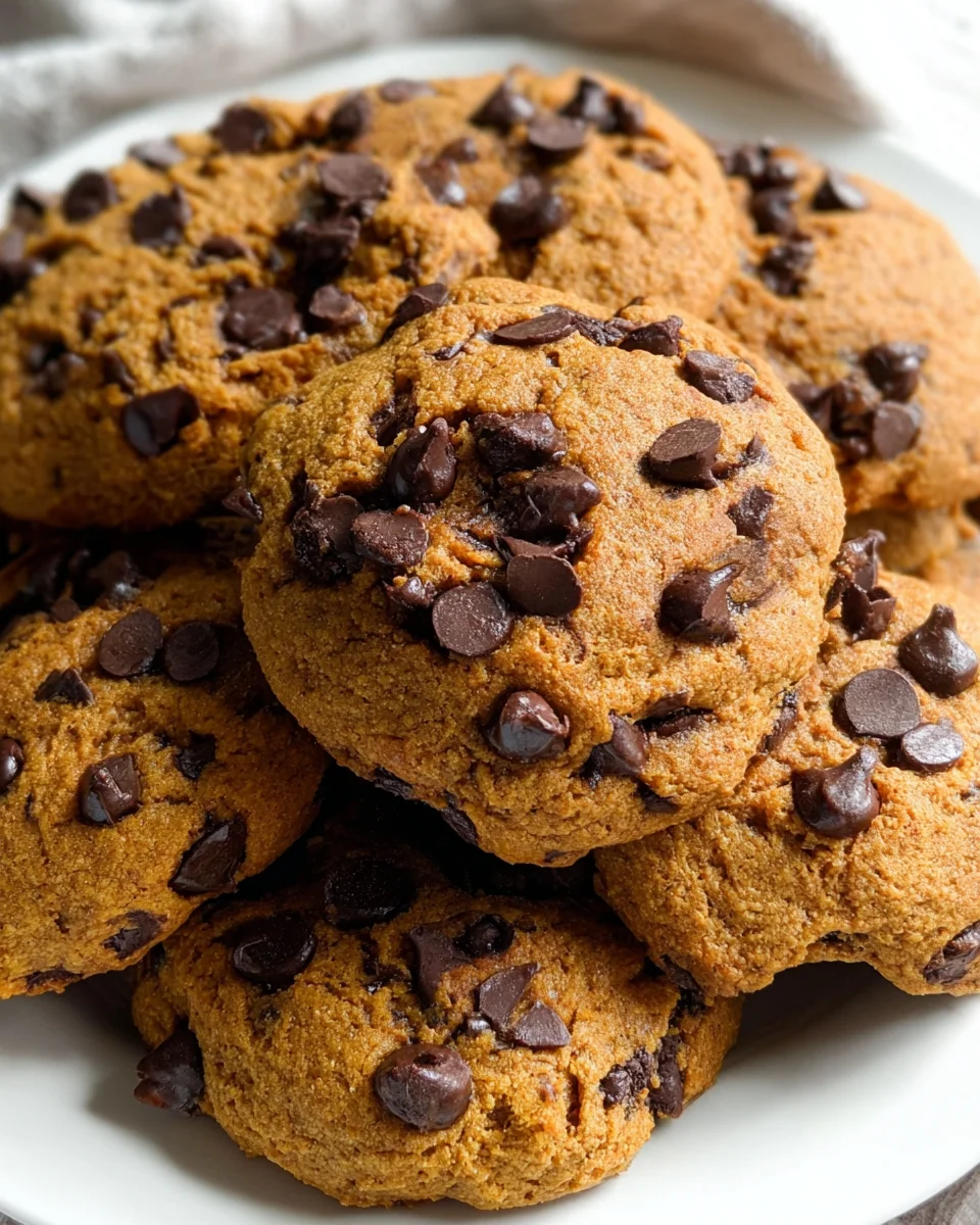 Healthy Pumpkin Chocolate Chip Cookies