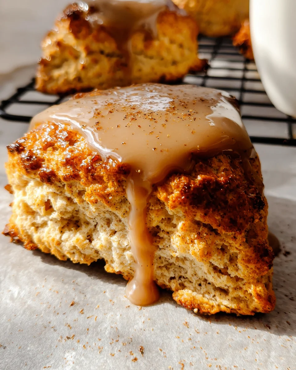 Homemade Chai Scones with Maple Chai Glaze