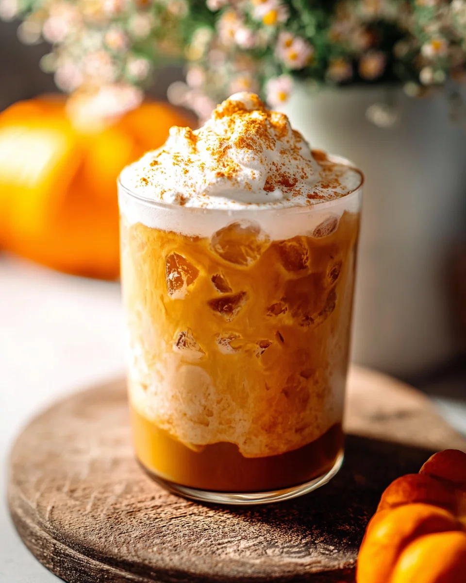 Iced Pumpkin Cream Chai Tea Latte (Starbucks Inspired)