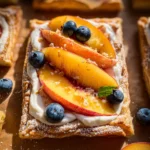 Peaches and Cream Puff Pastry Tart