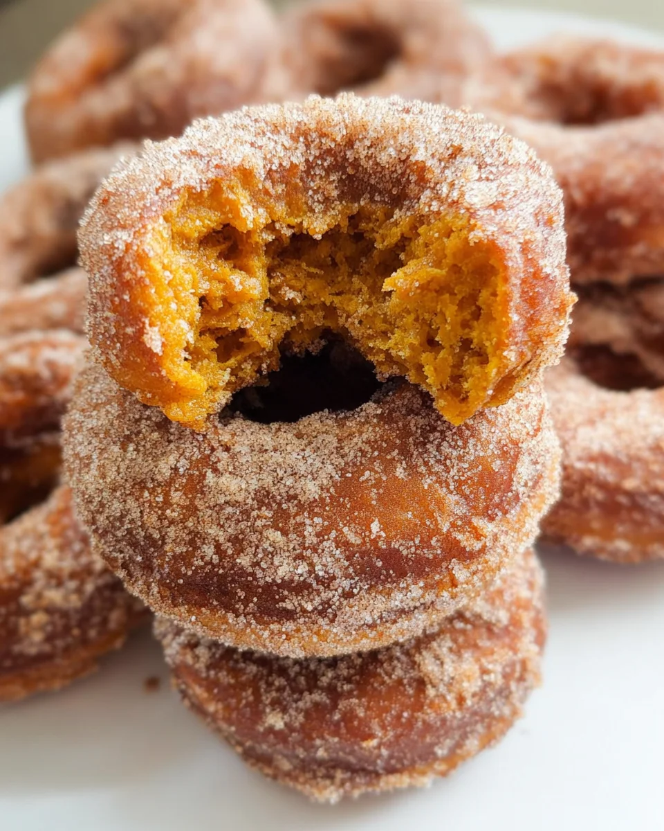 Pumpkin Cinnamon Sugar Donuts