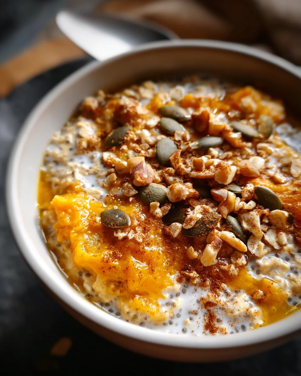 Pumpkin Pie Overnight Oats with Chia